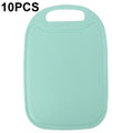 10 PCS Plastic Anti-Slip Kitchen Cutting Board(No. 2 Light Green)