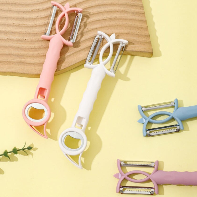 3 PCS 7 In 1 Multifunctional Peeling Bottle Opener Peeler Grater Can Opener(Pink)