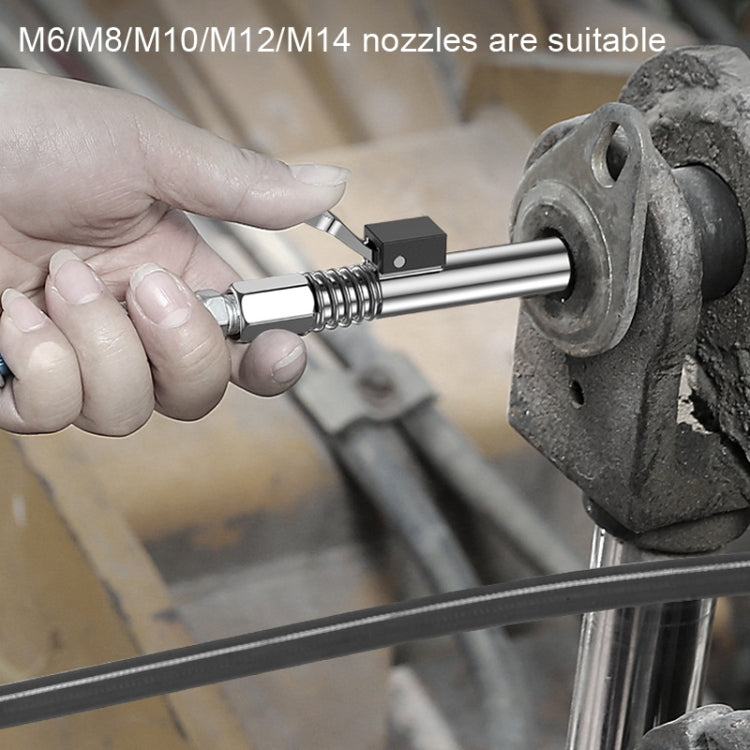 PC002 Lock Clamp Type High Pressure Grease Nozzle, Style: Butter Mouth+30cm Hose+3 Heads