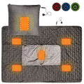 Portable USB Smart Heating Multifunctional Pillow Electric Heating Blanket, Free Size(Grey)