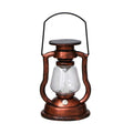 200802 Retro Solar Kerosene Lamp Shape Handheld Lamp Home Decor Flame Lamp(Bronze)