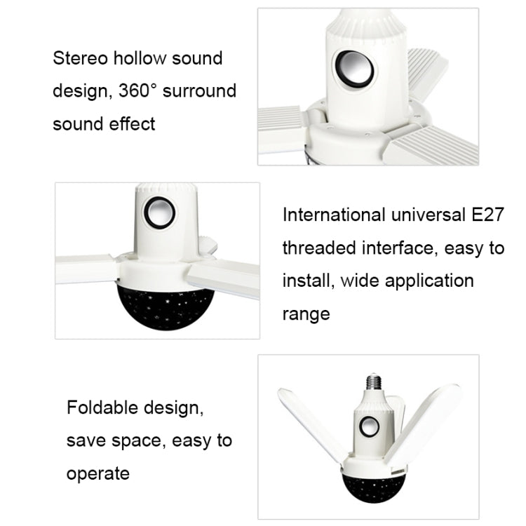 ZSCPH-001 40W Multifunctional Bluetooth RGB Colorful Three-Leaf Music Atmosphere Light, Size: L (Star)