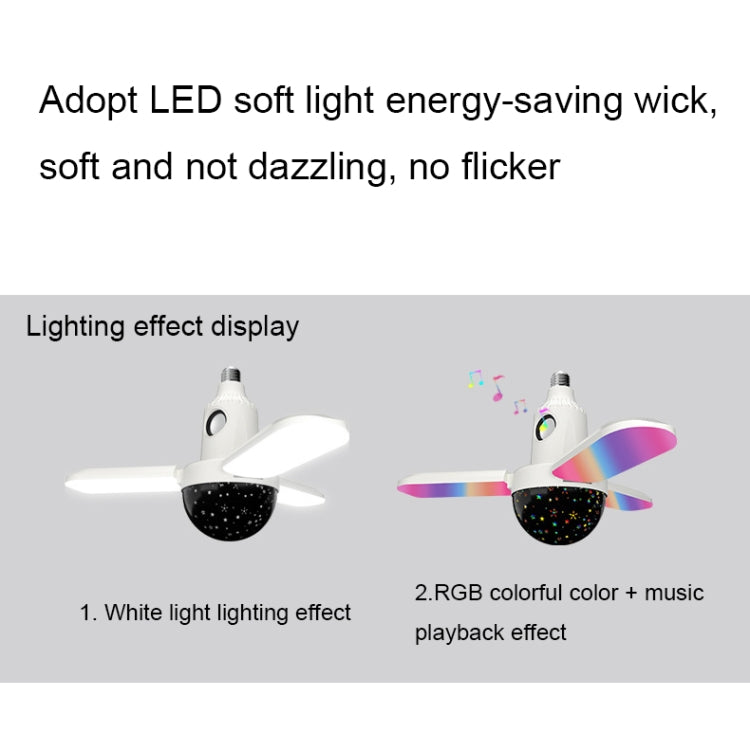 ZSCPH-001 40W Multifunctional Bluetooth RGB Colorful Three-Leaf Music Atmosphere Light, Size: S (Magic Ball)