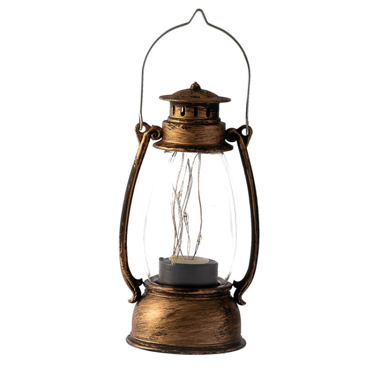 Retro Lantern Table Decoration Christmas Scene Decoration Simulation Oil Lamp(Bronze)