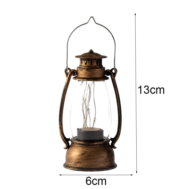 Retro Lantern Table Decoration Christmas Scene Decoration Simulation Oil Lamp(White)