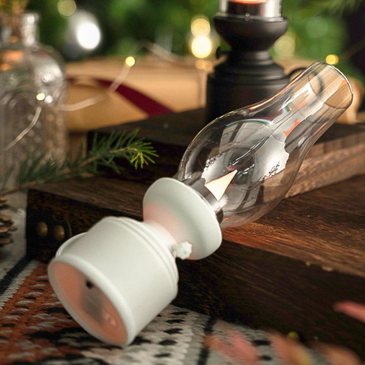 Retro Luminous Kerosene Lamp Christmas Simulation Oil Lamp Decoration, Spec: Water-drop (Bronze)