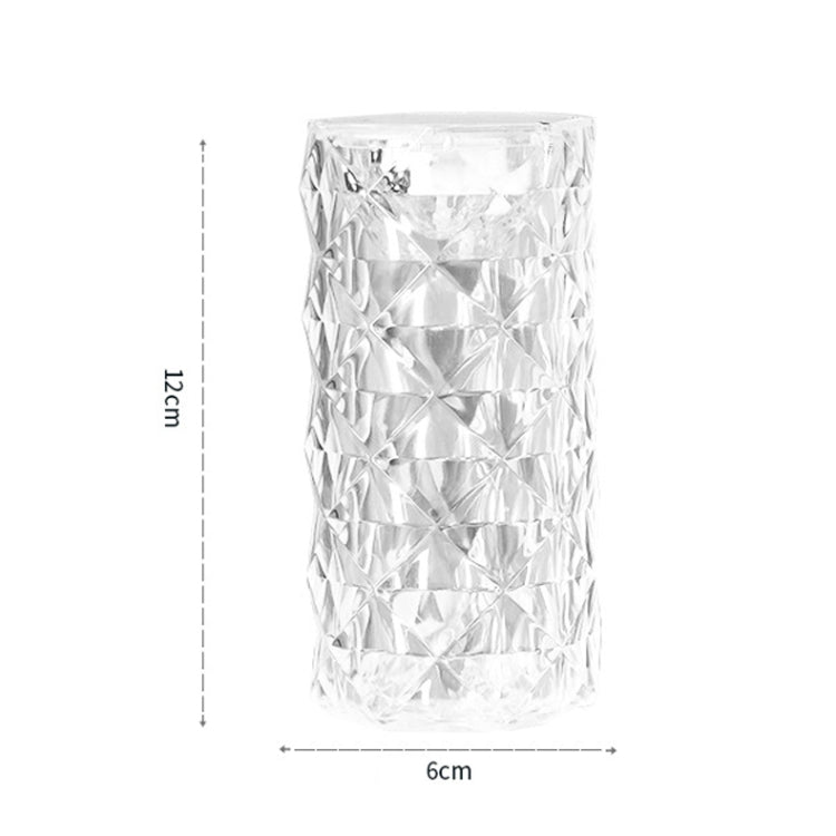 2 PCS SF-001A 1.5V Rose Ambient Light Bedside Crystal LED Desk Lamp, Color: White Light