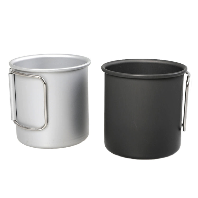 HK280 300ml Outdoor Camping Folding Water Cup Portable Aluminum Alloy Cup, Color: Black