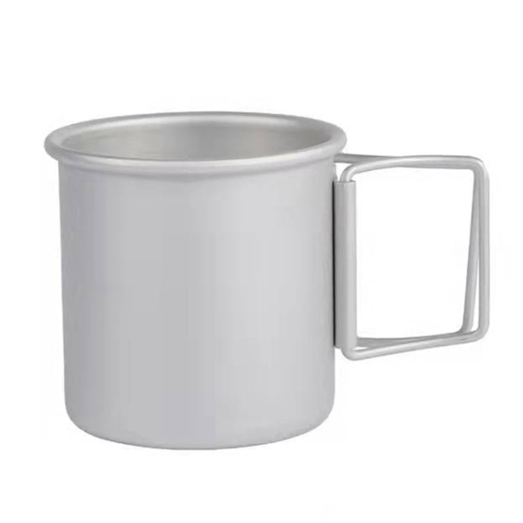 HK280 300ml Outdoor Camping Folding Water Cup Portable Aluminum Alloy Cup, Color: Silver