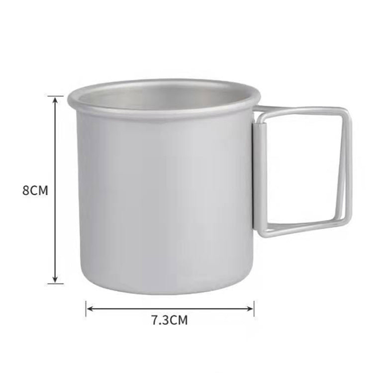 HK280 300ml Outdoor Camping Folding Water Cup Portable Aluminum Alloy Cup, Color: Silver