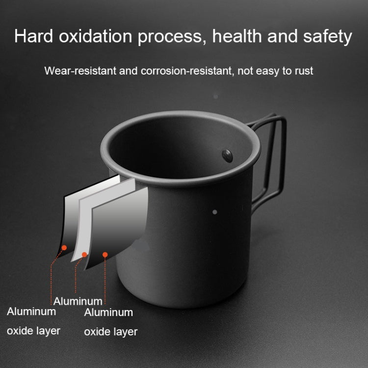 HK280 300ml Outdoor Camping Folding Water Cup Portable Aluminum Alloy Cup, Color: Silver