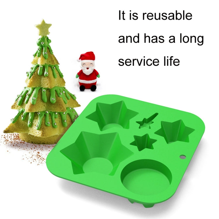 FF2569 Christmas Simulation Christmas Tree Mold Cake Mold Baking Tool, Style: 5 Even Light Gold