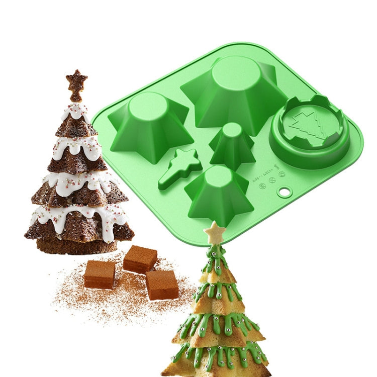 FF2569 Christmas Simulation Christmas Tree Mold Cake Mold Baking Tool, Style: 5 Even Light Gold