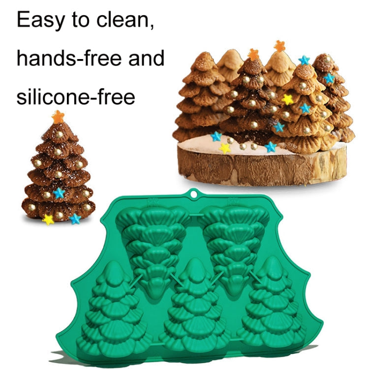 FF2569 Christmas Simulation Christmas Tree Mold Cake Mold Baking Tool, Style: 5 Even Green
