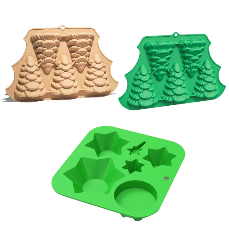 FF2569 Christmas Simulation Christmas Tree Mold Cake Mold Baking Tool, Style: 6 Even Christmas Tree