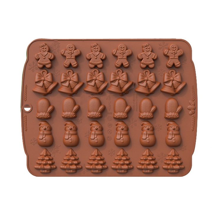 Christmas Supplies Drop Glue Mold Cake Barbecue Baking Tool, Color: Chocolate Color