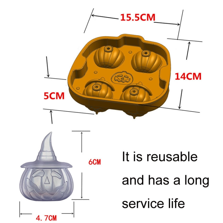 Pumpkin Ice Cream Silicone Ice Grid Mold Chocolate Whiskey Ice Cubes Ice Hockey(Gold)