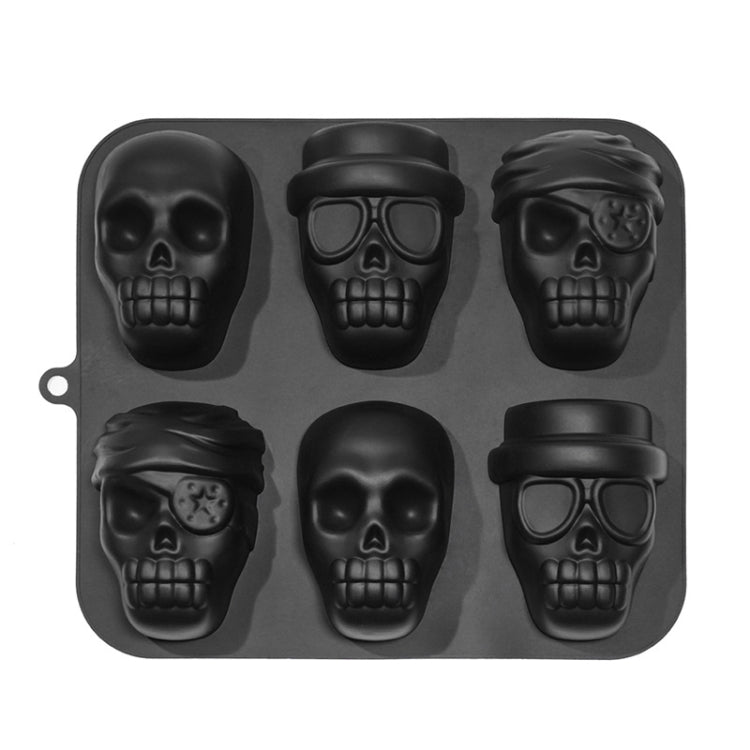 Silicone Barbecue Bakery Mold Skull Birthday Cake Baking Mold, Style: 6 Even Pirate