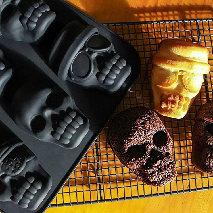 Silicone Barbecue Bakery Mold Skull Birthday Cake Baking Mold, Style: 6 Even Pirate