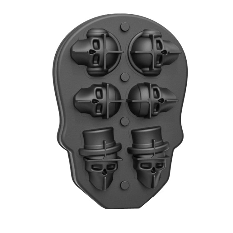Silicone Barbecue Bakery Mold Skull Birthday Cake Baking Mold, Style: 6 Even