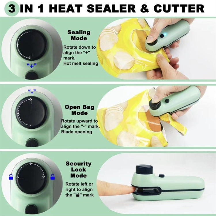 W-168 Knob Charging Sealing/Opening Machine Mini Snack Moisture Sealer(Pink)