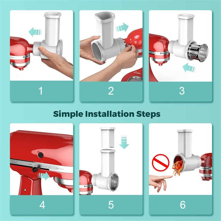 For KitchenAid 4.5QT/5QT Vertical Mixer Kitchen Vegetable Slicer and Grater(KA-006)