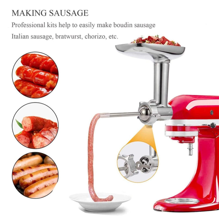 For KitchenAid Porking Enemy Accessories Dough Maker Grinder Meat Universal Set, Color: White