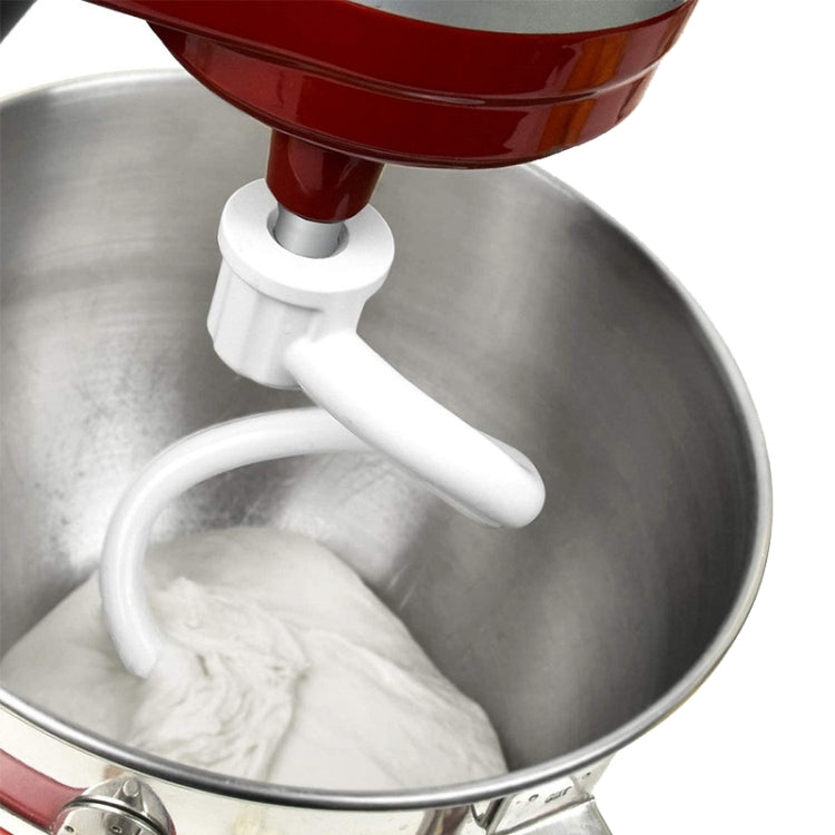 For KitchenAid 6QT Stand Lifting Mixer Bowl Spiral Coating Metal Dough Hook(White)