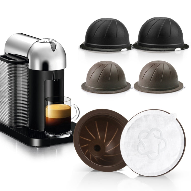 ICafilas Coffee Capsule Shell For Nespresso Vertuo Plus ENV 135/Vertuo ENV 150/BNV450WHT1BUC1, Color: Single Brown Cup