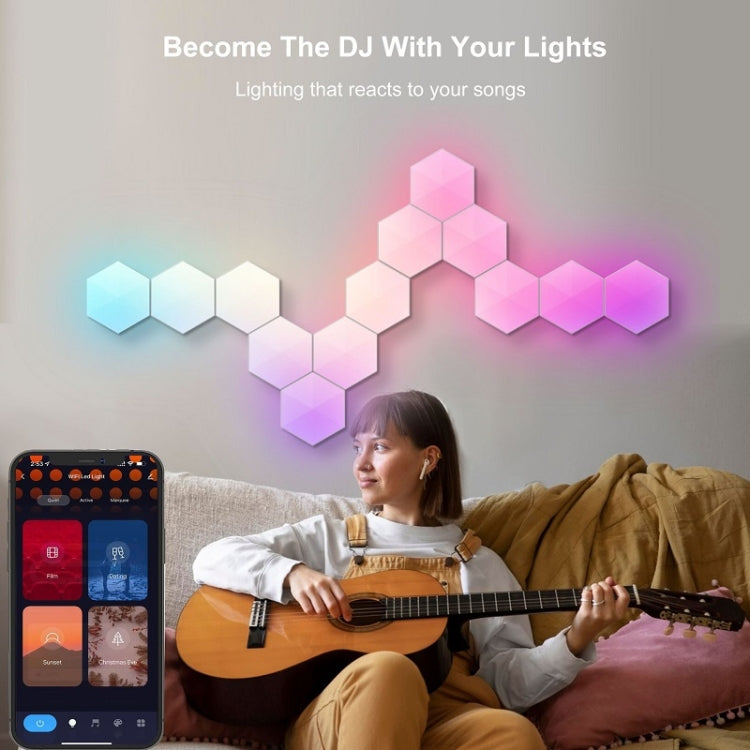 Gaming Ambient Light Smart Chiclet Backdrop Quantum Wall Light, Versions: Bluetooth(10 PCS/Set)