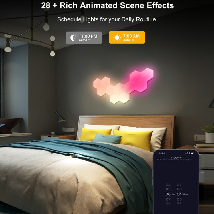 12pcs / Set Gaming Ambient Light Smart Chiclet Backdrop Quantum Wall Light, Versions: WIFI