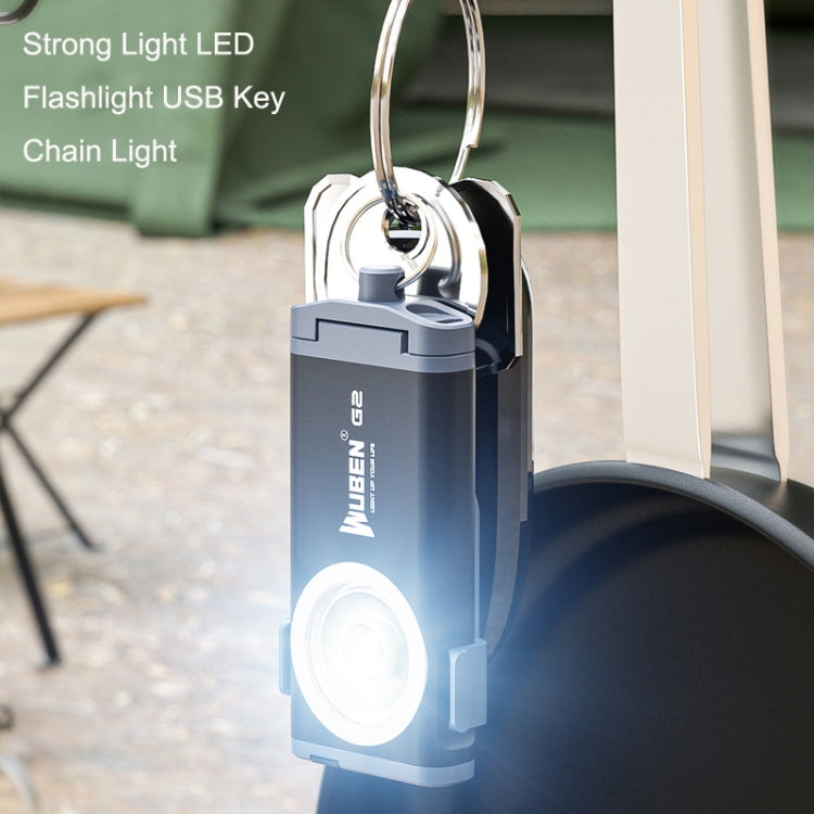 WUBEN G2 Strong Light LED Flashlight USB Outdoor Campers And Household Super Bright Key Chain Light(Blue)