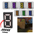 N766B  DIY Solar Number Doorplate Lamp Outdoor Waterproof Wall Lights(Colorful Light Model)