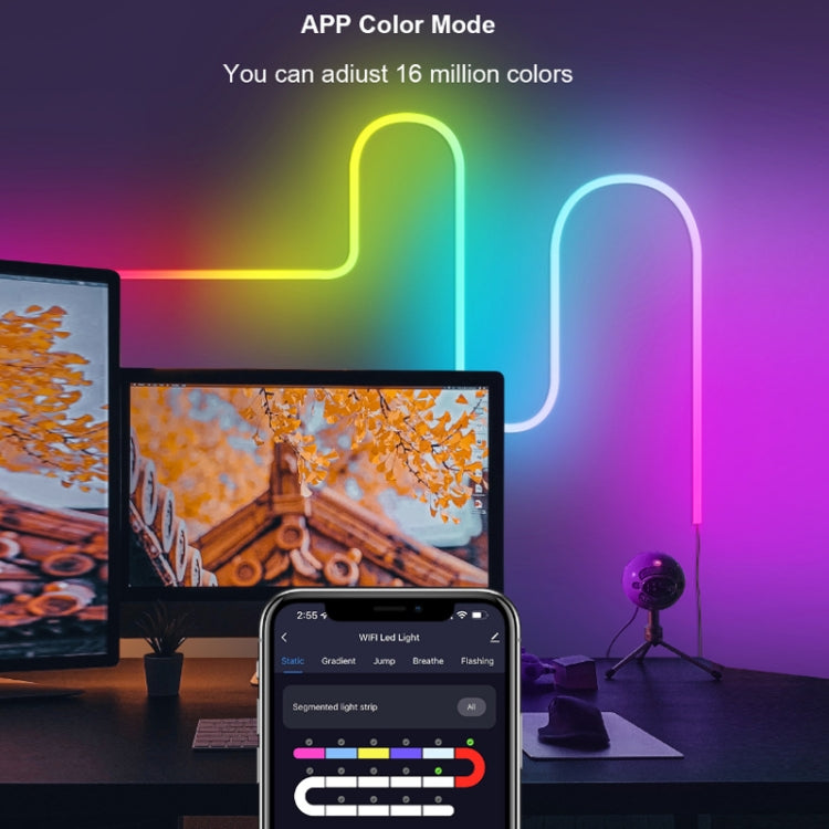 3m USB Illusion Music Neon 16 Million Color DIY Light Strip, Specification: Graffiti WiFi
