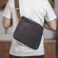 Maden S1901202 Retro Minimalist Oil Wax Canvas Bag Shoulder bag(Dark Gray)