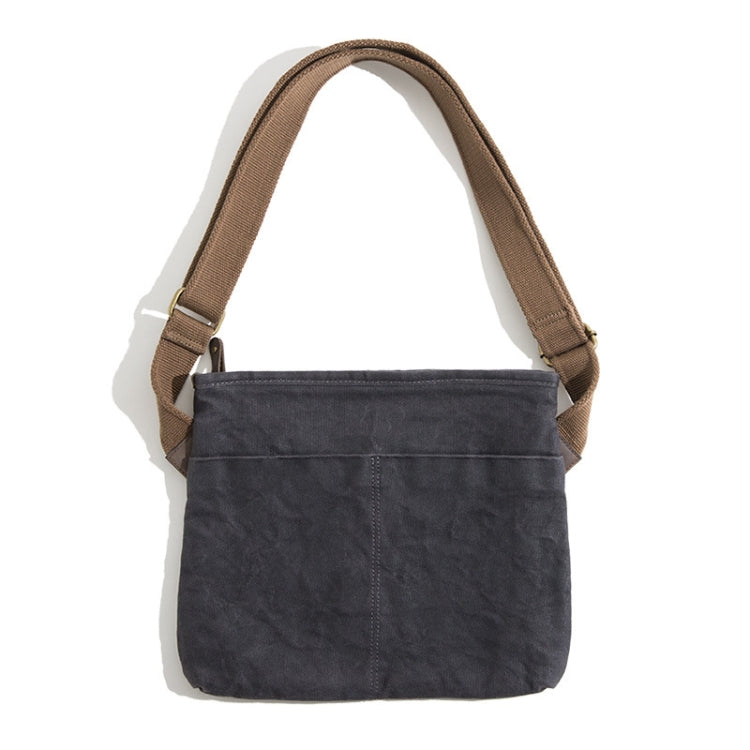 Maden S1901202 Retro Minimalist Oil Wax Canvas Bag Shoulder bag(Dark Gray)