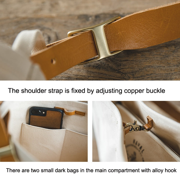 Maden S1907213 Retro Make Old Printing Tool Pack Simple Crossbody Bag(White)