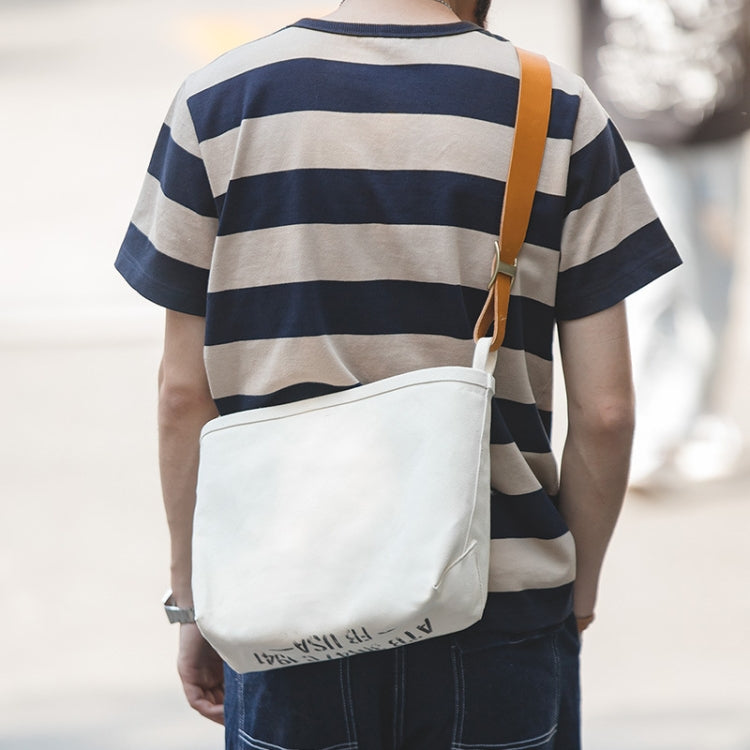 Maden S1907213 Retro Make Old Printing Tool Pack Simple Crossbody Bag(White)