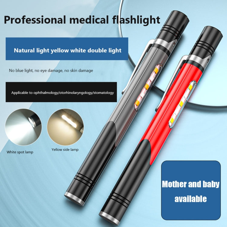 B35 XPG+LED Mini Pen Light Three Light Sources Convenient Flashlights(Grey)