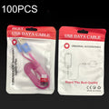 100PCS XC-0014 USB Data Cable Packaging Bags Pearl Light Ziplock Bag, Size: 10.5x15cm (Red)