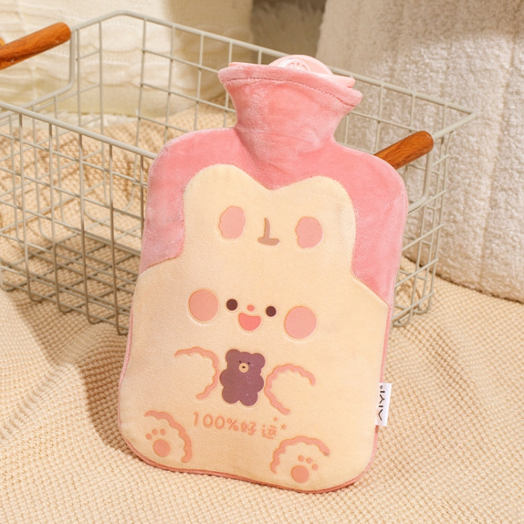 ZS103 Cartoon Plush Water-filled Explosion-proof Hot Water Bags, Spec: Beige Lucky Rabbit(1000ml)