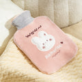 ZS103 Cartoon Plush Water-filled Explosion-proof Hot Water Bags, Spec: Pink Rabbit(1000ml)