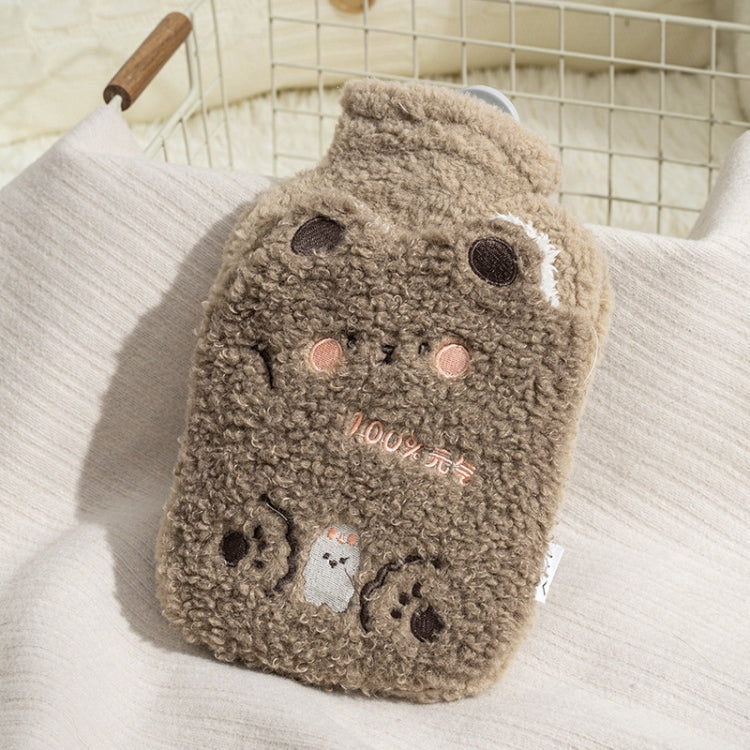 ZS103 Cartoon Plush Water-filled Explosion-proof Hot Water Bags, Spec: Intervened Coffee(1000ml)