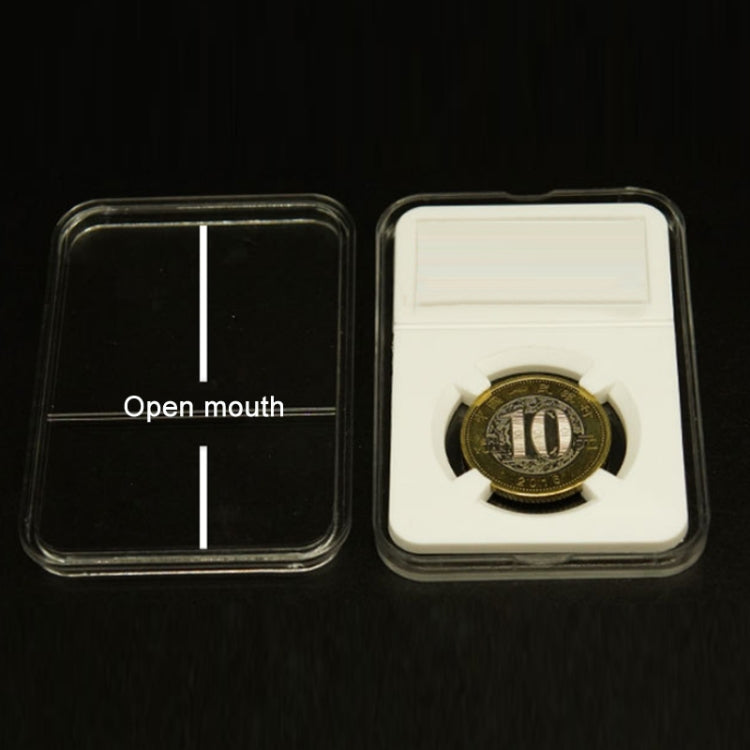 Commemorative Coin Identification Rating Box Coin Collection Box, Color: White (30mm)