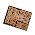 Vintage Beech Combination Seal Set Wooden Handbook Seal Set(Hua Town Story)