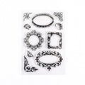 5 PCS Vintage Botanical Arrangement Handbook Clear Silicone Stamp(Vintage Borders)