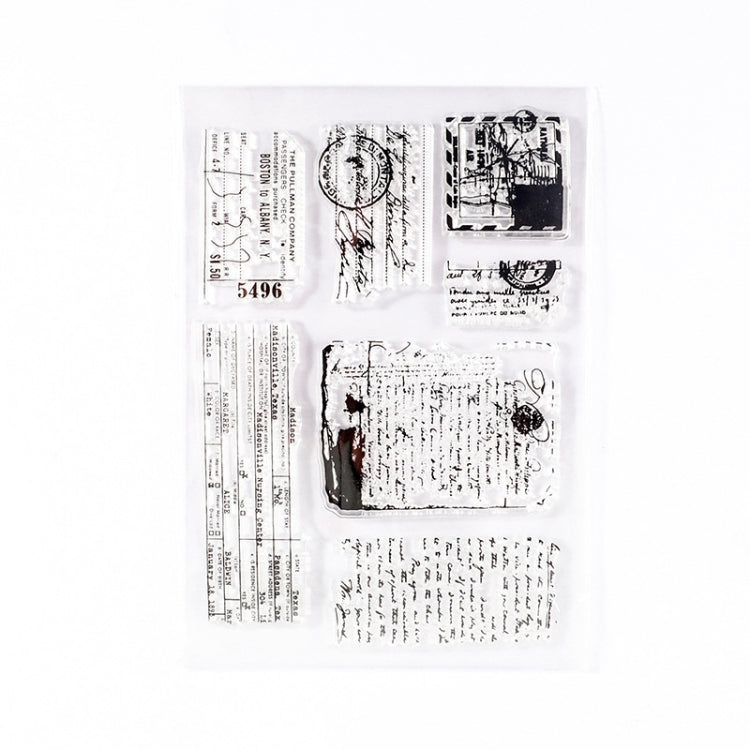 5 PCS Vintage Botanical Arrangement Handbook Clear Silicone Stamp(Vintage English)