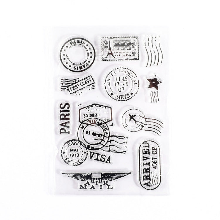 5 PCS Vintage Botanical Arrangement Handbook Clear Silicone Stamp(Vintage Postmark)