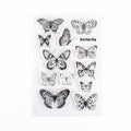 5 PCS Vintage Botanical Arrangement Handbook Clear Silicone Stamp(Butterfly)