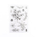 5 PCS Vintage Botanical Arrangement Handbook Clear Silicone Stamp(Flora and Fauna)